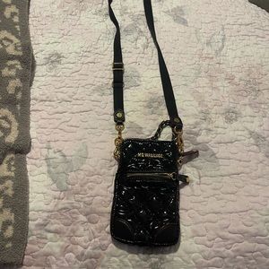 Black & gold MZ Wallace micro crossbody